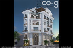 Thiết kế biệt thự tân cổ điển 5 tầng